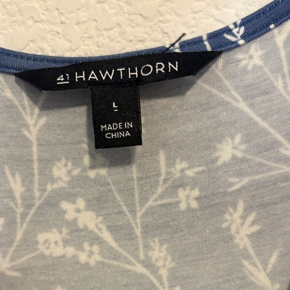 41 Hawthorn soft blue and white Floral Maxi Dress Large - Picture 2 of 5